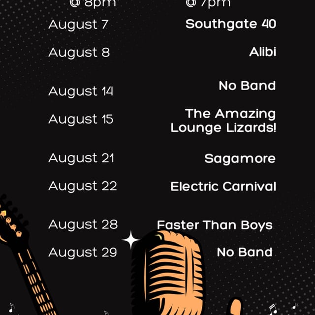 August Live Music